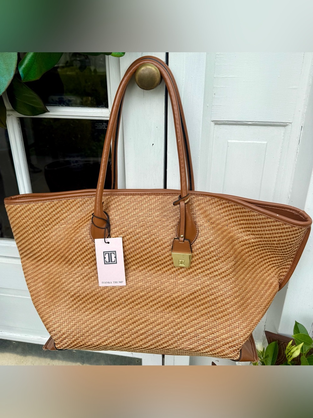 NWT Ivanka Trump woven tote